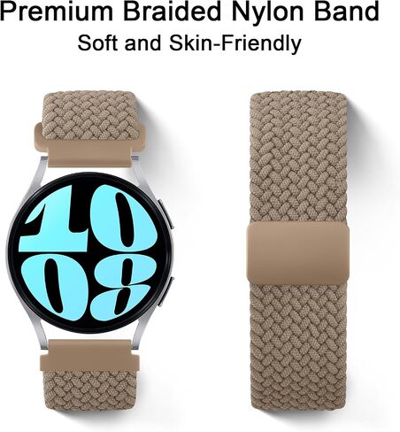 Magnetic Braided Bands for Garmin Vivoactive 4 / Garmin Venu 3 / Venu 2 Watch Band Men Women, Woven Nylon Elastic Loop Stretchy Band with Magnetic Clasp for Garmin Forerunner 745/265/255 Smartwatch in Saudi Arabia