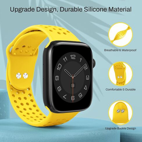 متوافق مع سوار ساعة Apple 38 مم 40 مم 41 مم 42 مم 44 مم 45 مم 49 مم S/M M/L سيليكون iWatch Bands Ultra 2/Ultra SE Series 9/8/7/6/5/4/3/2/1 للنساء/الرجال (38/ 40/41 مم صغير/متوسط، 6 عبوات D-برتقالي/وردي فاقع/نيون in Kuwait
