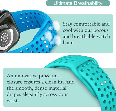 متوافق مع سوار ساعة Apple 38 مم 40 مم 41 مم 42 مم 44 مم 45 مم 49 مم S/M M/L سيليكون iWatch Bands Ultra 2/Ultra SE Series 9/8/7/6/5/4/3/2/1 للنساء/الرجال (38/ 40/41 مم صغير/متوسط، 6 عبوات D-برتقالي/وردي فاقع/نيون in Kuwait