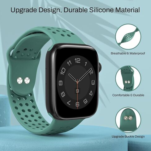 متوافق مع سوار ساعة Apple 38 مم 40 مم 41 مم 42 مم 44 مم 45 مم 49 مم S/M M/L سيليكون iWatch Bands Ultra 2/Ultra SE Series 9/8/7/6/5/4/3/2/1 للنساء/الرجال (38/ 40/41 مم صغير/متوسط، 6 عبوات D-برتقالي/وردي فاقع/نيون in Kuwait