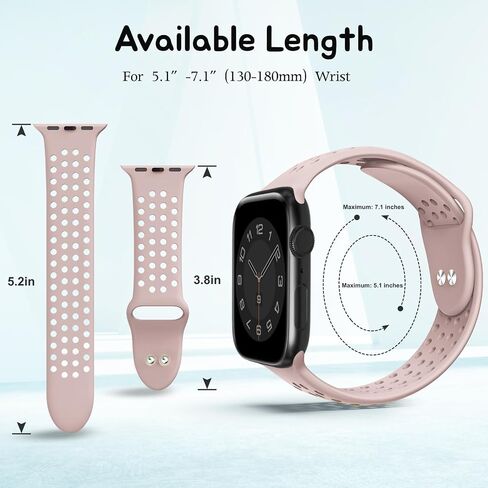 متوافق مع سوار ساعة Apple 38 مم 40 مم 41 مم 42 مم 44 مم 45 مم 49 مم S/M M/L سيليكون iWatch Bands Ultra 2/Ultra SE Series 9/8/7/6/5/4/3/2/1 للنساء/الرجال (38/ 40/41 مم صغير/متوسط، 6 عبوات D-برتقالي/وردي فاقع/نيون in Kuwait