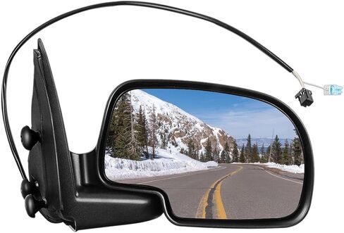 cciyu Black Left and Right Side View Mirror Power Adjustment Manual Folding Heated Fits for 2003 2004 2005 2006 For Chevy Silverado 1500 For GMC Sierra 1500 in Saudi Arabia