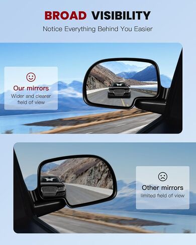 cciyu Black Left and Right Side View Mirror Power Adjustment Manual Folding Heated Fits for 2003 2004 2005 2006 For Chevy Silverado 1500 For GMC Sierra 1500 in Saudi Arabia