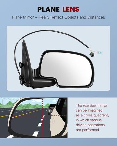 cciyu Black Left and Right Side View Mirror Power Adjustment Manual Folding Heated Fits for 2003 2004 2005 2006 For Chevy Silverado 1500 For GMC Sierra 1500 in Saudi Arabia