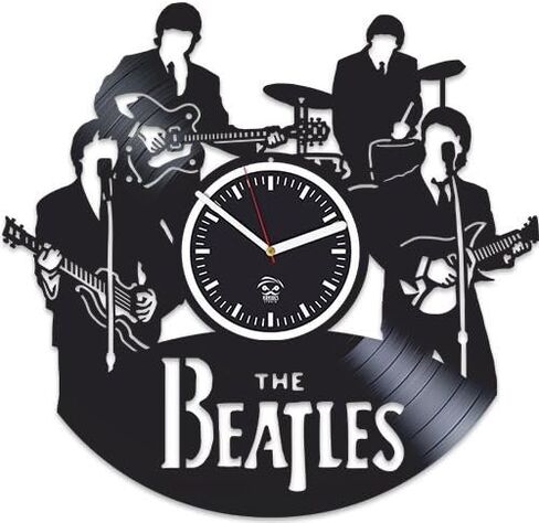 Wall Clock Music Legend Rock Band Lovers Vinyl Record Artwork Handmade Wall Decor Non Ticking Clock Fathers Day Gift Idea Christmas Gift for Grandparents in Saudi Arabia