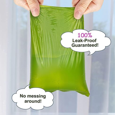 360 قطعة من أكياس براز الكلاب، أكياس نفايات قوية للكلاب، أكياس نفايات سميكة للغاية لتمشية الكلاب مع قطعتين من حامل أكياس براز الكلاب من السيليكون، 360 كيسًا إجمالاً، برائحة اللافندر in Kuwait