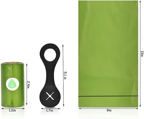 360 قطعة من أكياس براز الكلاب، أكياس نفايات قوية للكلاب، أكياس نفايات سميكة للغاية لتمشية الكلاب مع قطعتين من حامل أكياس براز الكلاب من السيليكون، 360 كيسًا إجمالاً، برائحة اللافندر in Kuwait