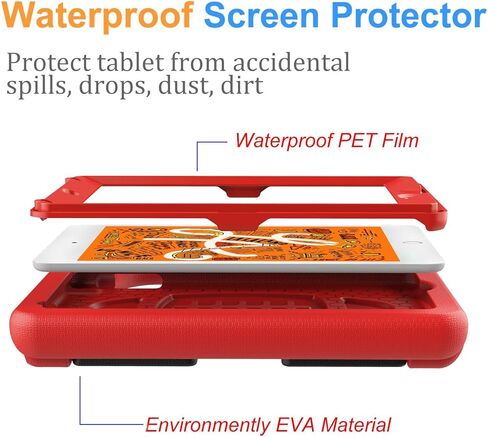 حافظة BMOUO للأطفال لجهاز iPad Mini 4/iPad Mini 5، حافظة iPad Mini 4/5 - واقي شاشة مدمج، مقبض مقاوم للصدمات، حافظة أطفال قابلة للتحويل لجهاز iPad Mini 5th/4th Generation 7.9 بوصة، أزرق in Kuwait