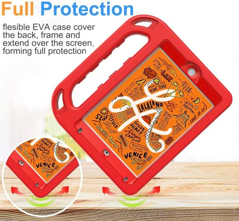 حافظة BMOUO للأطفال لجهاز iPad Mini 4/iPad Mini 5، حافظة iPad Mini 4/5 - واقي شاشة مدمج، مقبض مقاوم للصدمات، حافظة أطفال قابلة للتحويل لجهاز iPad Mini 5th/4th Generation 7.9 بوصة، أزرق in Kuwait