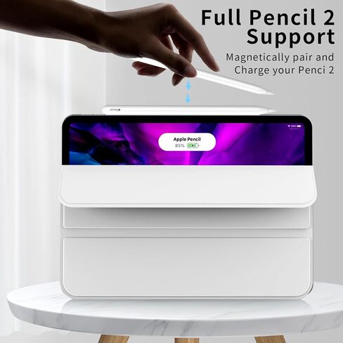 حافظة kenke لجهاز iPad Pro مقاس 11 بوصة الجيل الرابع/الثالث/الثاني/الأول (موديل 2022/2021/2020/2018)، غطاء ذكي بحامل ثلاثي الطي مغناطيسي نحيف، يدعم الجيل الثاني من شحن القلم الرصاص، النوم/الاستيقاظ التلقائي، رمادي in Kuwait