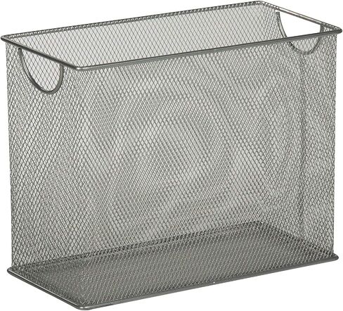 Honey-Can-Do Mesh Desktop File Organizer, Silver OFC-03303 Silver, 5.5 x 12.5 x 9.8" in Saudi Arabia