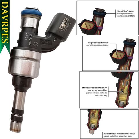 4 قطعة JSD9-B2 FJ1154 12633784 حاقن الوقود 6 ثقوب فوهة رش الوقود لسيارة شيفروليه كابتيفا سبورت ماليبو إمبالا إكوينوكس جي إم سي تيرين بويك لاكروس ريجال فيرانو in Kuwait
