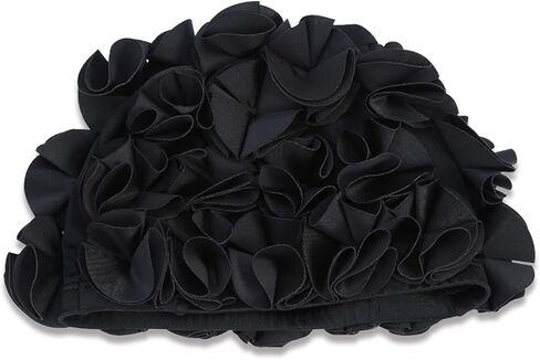 Flower Swim Hat，Bathing Women Children Retro Floral Flower Fashion Elastic Swiming Hat Long Hair Swim Bathing in Saudi Arabia
