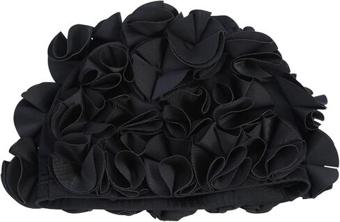 Flower Swim Hat，Bathing Women Children Retro Floral Flower Fashion Elastic Swiming Hat Long Hair Swim Bathing in Saudi Arabia