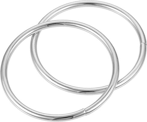 uxcell 2.36"(60mm) Metal O Rings 3.5mm Thick Non-Welded Ring for Straps Bags Decoration Hardware DIY Gold Tone 2pcs in Saudi Arabia