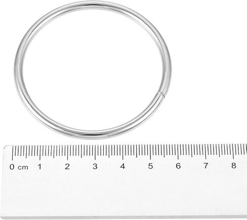 uxcell 2.36"(60mm) Metal O Rings 3.5mm Thick Non-Welded Ring for Straps Bags Decoration Hardware DIY Gold Tone 2pcs in Saudi Arabia