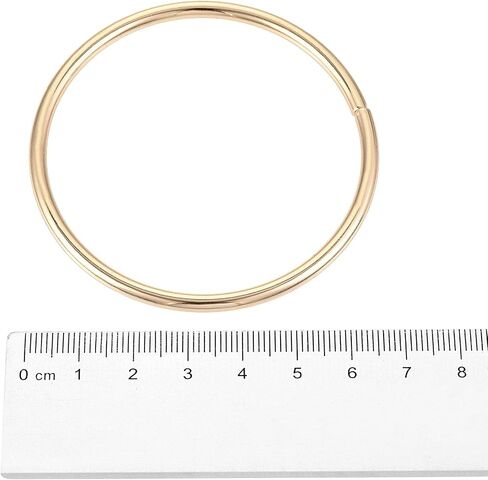 uxcell 2.36"(60mm) Metal O Rings 3.5mm Thick Non-Welded Ring for Straps Bags Decoration Hardware DIY Gold Tone 2pcs in Saudi Arabia