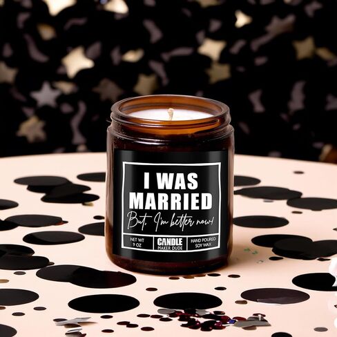 هدايا طلاق مضحكة للنساء، كنت متزوجة ولكنني أفضل الآن شمعة معطرة، هدايا طلاق فريدة من نوعها لأفضل الأصدقاء، الأخت، الصديق المفضل، زملاء العمل، له أو لها in Kuwait
