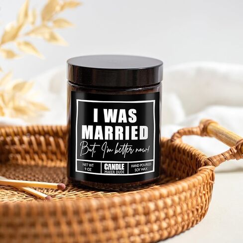 هدايا طلاق مضحكة للنساء، كنت متزوجة ولكنني أفضل الآن شمعة معطرة، هدايا طلاق فريدة من نوعها لأفضل الأصدقاء، الأخت، الصديق المفضل، زملاء العمل، له أو لها in Kuwait
