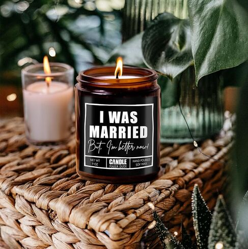 هدايا طلاق مضحكة للنساء، كنت متزوجة ولكنني أفضل الآن شمعة معطرة، هدايا طلاق فريدة من نوعها لأفضل الأصدقاء، الأخت، الصديق المفضل، زملاء العمل، له أو لها in Kuwait