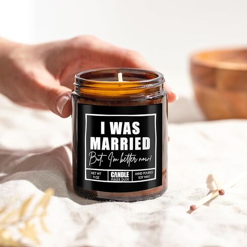هدايا طلاق مضحكة للنساء، كنت متزوجة ولكنني أفضل الآن شمعة معطرة، هدايا طلاق فريدة من نوعها لأفضل الأصدقاء، الأخت، الصديق المفضل، زملاء العمل، له أو لها in Kuwait