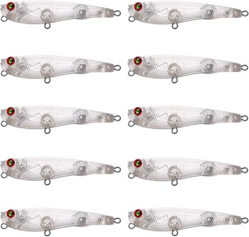 Blank Unpainted Minnow Crankbait Topwater Lipless Jerkbait Fishing Lures with Free Eyes for Saltwater Freshwater in Saudi Arabia