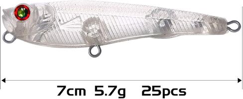 Blank Unpainted Minnow Crankbait Topwater Lipless Jerkbait Fishing Lures with Free Eyes for Saltwater Freshwater in Saudi Arabia