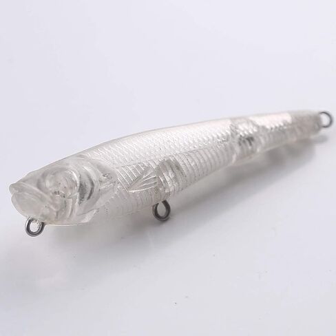 Blank Unpainted Minnow Crankbait Topwater Lipless Jerkbait Fishing Lures with Free Eyes for Saltwater Freshwater in Saudi Arabia