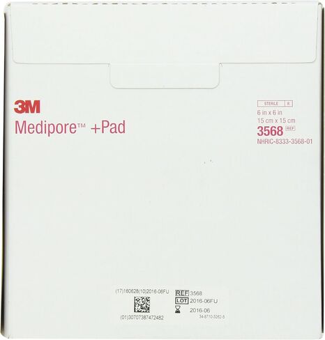 3M™ Medipore™ +Pad Soft Cloth Adhesive Wound Dressing, 3568, Dressing - 6 in x 6 in, Pad - 4 in x 4 in in Saudi Arabia
