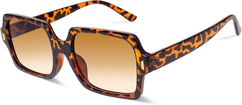 Retro Square Sunglasses for Women Men Trendy Classic Rectangle Sun Glasses Vintage 70s Shades in Saudi Arabia