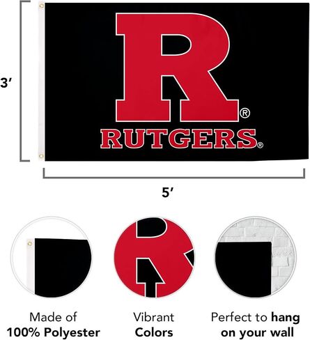 Desert Cactus Rutgers Flag State University of New Jersey RTX Flag Banners 100% Polyester Indoor Outdoor 3x5 feet Flags (Style 1) in Saudi Arabia
