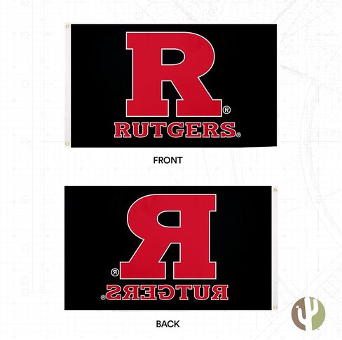 Desert Cactus Rutgers Flag State University of New Jersey RTX Flag Banners 100% Polyester Indoor Outdoor 3x5 feet Flags (Style 1) in Saudi Arabia