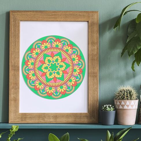 Humyoun 62 Pieces Mandala Painting Kits for Adults Mandalas to Color 50 Mandala Cardstock with 12 Markers for Coloring for Adults Stress Relieving Painting, DIY Crafts (Simple Mandala) in Saudi Arabia