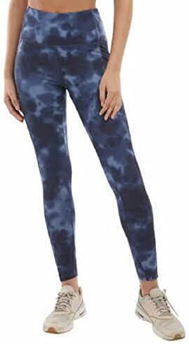 Danskin Ladies' Super Soft 7/8 Legging, (Small, Navy Wash Prınt) in Kuwait