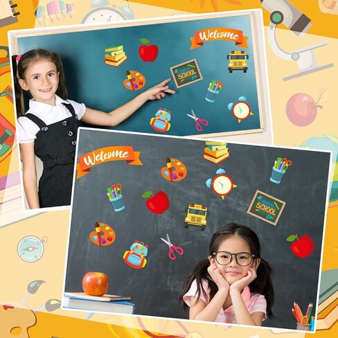 32 قطعة غطاء نافذة باب الفصل الدراسي مع بطاقات إنذار حافلة مدرسية تعلم القرطاسية غطاء نافذة ستائر زجاج نافذة الباب تغطي ستائر التعتيم لديكور غرفة المكتب المدرسية in Kuwait