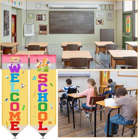 32 قطعة غطاء نافذة باب الفصل الدراسي مع بطاقات إنذار حافلة مدرسية تعلم القرطاسية غطاء نافذة ستائر زجاج نافذة الباب تغطي ستائر التعتيم لديكور غرفة المكتب المدرسية in Kuwait