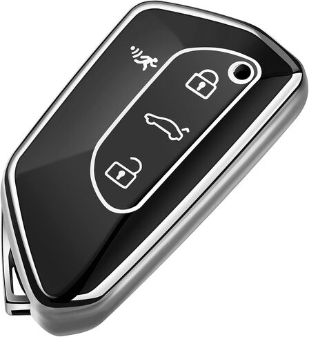 Tukellen for Volkswagen Key Fob Cover, Premium Soft TPU Full Protection Key Fob Case VW ID4 ID3 MK8 Golf GTI Skoda Octavia Smart Keyless Fob Remote Key (Blue) in Saudi Arabia