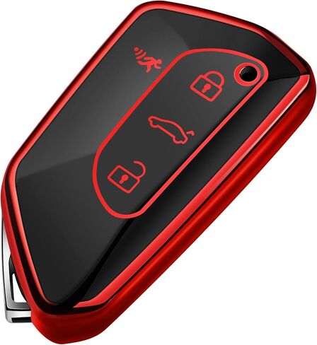 Tukellen for Volkswagen Key Fob Cover, Premium Soft TPU Full Protection Key Fob Case VW ID4 ID3 MK8 Golf GTI Skoda Octavia Smart Keyless Fob Remote Key (Blue) in Saudi Arabia