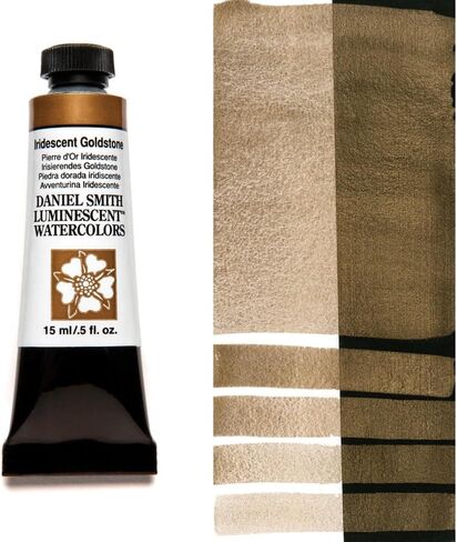 DANIEL SMITH Extra Fine Watercolor Paint, 15ml Tube, Iridescent Gold , stone, 284640018, 0.5 Fl Oz (Pack of 1) in Saudi Arabia