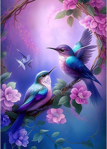 MEIYUDA Diamond Painting Kits for Adults,5D DIY Hummingbird Diamond Art Kits,Diamond Painting Kits for Adults Beginners Animal,Full Drill Gem Art and Crafts for Home Wall Decor Gift 12 X16 Inch,Birds in Saudi Arabia