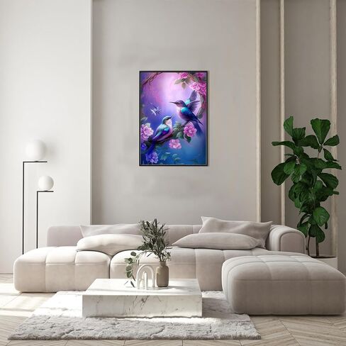 MEIYUDA Diamond Painting Kits for Adults,5D DIY Hummingbird Diamond Art Kits,Diamond Painting Kits for Adults Beginners Animal,Full Drill Gem Art and Crafts for Home Wall Decor Gift 12 X16 Inch,Birds in Saudi Arabia