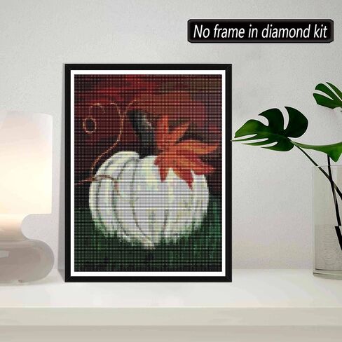 مجموعة الرسم الفني الماسي لعيد الشكر 5D من SKRYUIE - نبات فني ماسي DIY، مثقاب دائري كامل - تطريز كريستالي عبر الغرز - حرفة للبالغين لديكور الحائط والمكتب - 12 × 16 بوصة in Saudi Arabia
