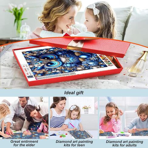 hill froeistung 5D Blue Owl Diamond Art Painting Kits for Adults,Flower Diamond Art, DIY Full Drill Pearl Diamond Art Painting Set for Home Wall Decor Gifts (12X12 inch) in Saudi Arabia