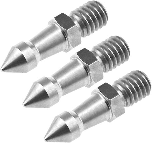 FS-002 مسمار قدم 3/8 بوصة 38 مم مع الفولاذ المقاوم للصدأ للأرض الناعمة والتضاريس والعشب والرملي ومتوافق مع حوامل ثلاثية المقبس 1/4 بوصة، مونوبود (عبوة من 3) in Kuwait