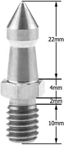 FS-002 مسمار قدم 3/8 بوصة 38 مم مع الفولاذ المقاوم للصدأ للأرض الناعمة والتضاريس والعشب والرملي ومتوافق مع حوامل ثلاثية المقبس 1/4 بوصة، مونوبود (عبوة من 3) in Kuwait