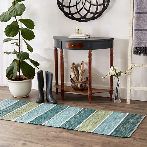 DII Chindi Rug Collection, Reversible, Recycled Yarn, Hand-Dyed, 4x6 Ft, Jadeite in Saudi Arabia