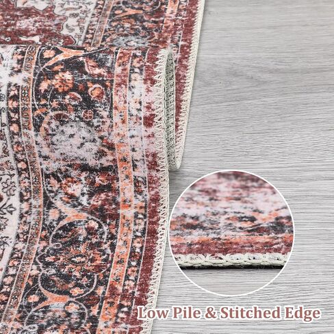 Small Area Rug 2x3 Washable Entryway Doormat Vintage Area Rug Boho Distressed Rug Indoor Floor Carpet Accent Rug for Living Room Bedroom Kitchen, Blue in Saudi Arabia
