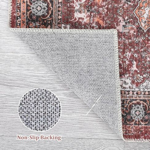 Small Area Rug 2x3 Washable Entryway Doormat Vintage Area Rug Boho Distressed Rug Indoor Floor Carpet Accent Rug for Living Room Bedroom Kitchen, Blue in Saudi Arabia