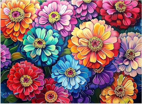 EIBEILI Diamond Painting Kits for Adults DIY 5D Diamond Art Paint with Round Diamonds Full Dril Gem Flower Art Painting Kit for Home Wall Decor Gifts 16x12inch in Saudi Arabia