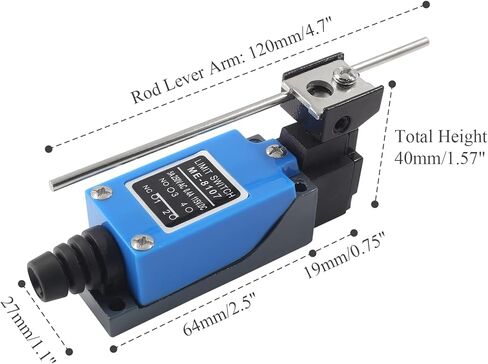 2 قطعة ME-8107 قابل للتعديل قضيب رافعة الذراع لحظة الحد التبديل ل CNC مطحنة طابعة ثلاثية الأبعاد مفتاح الباب ، 1NC + 1NO in Kuwait